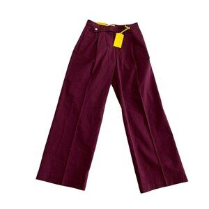 Circus NY Maroon Banner Dark Red Bordeaux Fall Low Slung Trouser Pants NWT 25